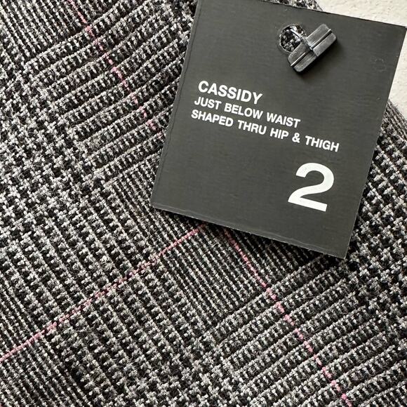 The Limited Pants Cassidy Fit Black Gray Pink Plaid Dress Work Pants Size 2 NEW - Picture 10 of 11